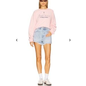 ROLLAS NWT Mirage High Rise Loose Fit Cut Off Denim Shorts Distressed Size 23